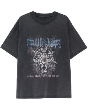 Anine Bing Cade T-Shirt Leo Muse - Black