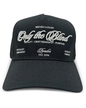 Only the Blind Logo-Embroidered Trucker Cap - Black