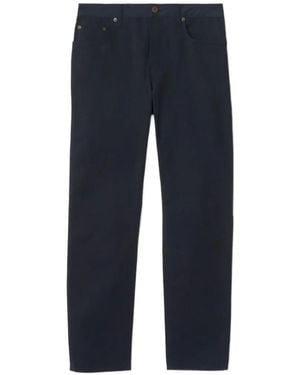 Burberry Pantalones Fred Con Parche Del Logo - Azul