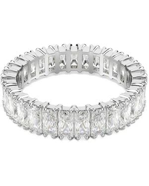 Swarovski Matrix Rectangular-cut Ring - White
