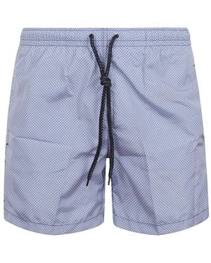 Drumohr Badeshorts Mit Geometrischem Print - Blau