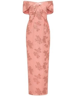 Rebecca Vallance Levinia Off-Shoulder Floral-Pattern Maxi Dress - Pink