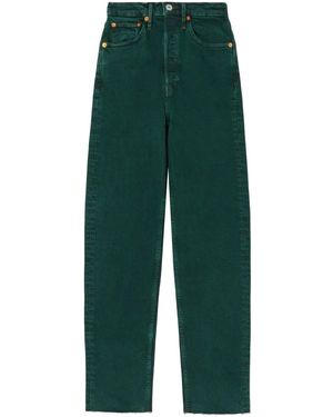 RE/DONE Ultra High Rise Stove-Pipe Jeans - Green