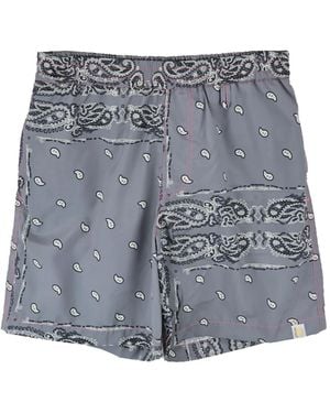 The World Is Yours Paisley-Print Swim Shorts - Grey
