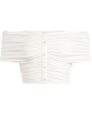 12 STOREEZ Isadora Ruched Top - White