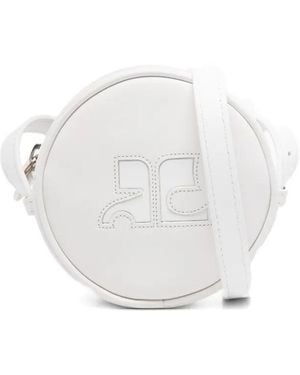 Courreges Logo-Embossed Tote Bag - White