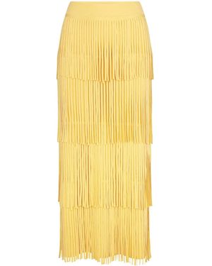 Simon Miller Za Za Knit Fringe Maxi Skirt - Yellow