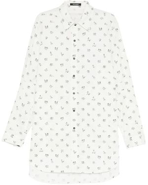 Nude:mm Illustrative-Print Long-Sleeve Shirt - White