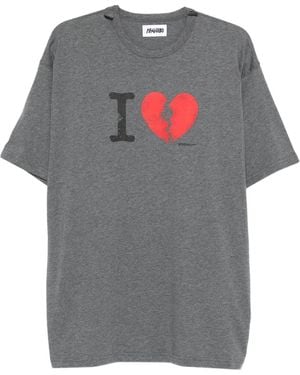 Magliano Broken-Heart Graphic T-Shirt - Grey