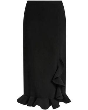 Moschino Jupe Asymétrique À Volants - Black