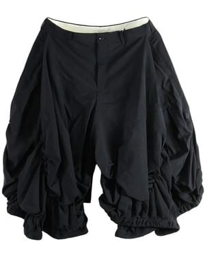 Comme des Garçons Gathered Balloon-Leg Pants - Black