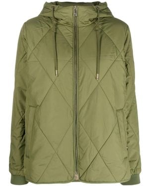 Tommy Hilfiger Drawstring-Hood Padded Jacket - Green