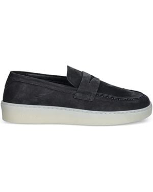 Guess Ricky Suede Strap Loafers - Blue