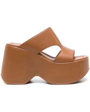 Vic Matié Mules Mit Cut-Out 100Mm - Braun