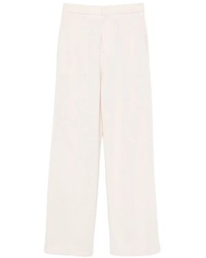 forte_forte High-Waisted Trousers - White