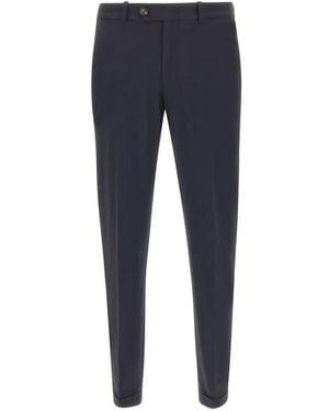 Rrd Belt-Loop Roll-Hem Pants - Blue