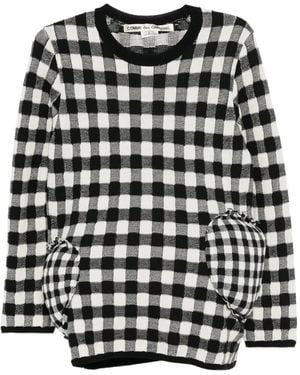 Comme des Garçons Checked Jumper - Black