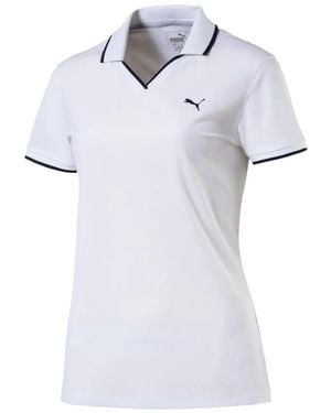 PUMA Logo-Embroidered T-Shirt - White