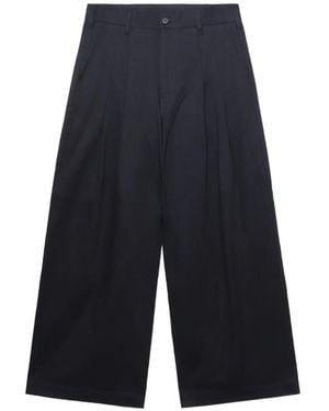 Comme des Garçons Pleated Wide-Leg Pants - Blue