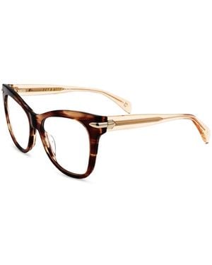 Rag & Bone Cat-Eye Horn-Effect Glasses - Metallic