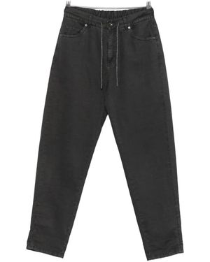 Panicale Gerade Jeans Mit Kordelzug - Grau