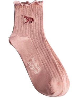 Maison Kitsuné ラッフル靴下 - ピンク