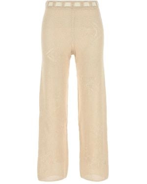 Bode Pantalones Ajustados Con Detalle De Ganchillo - Neutro