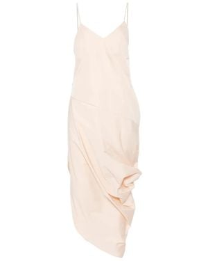 St. Agni Drapiertes Midikleid - Weiß