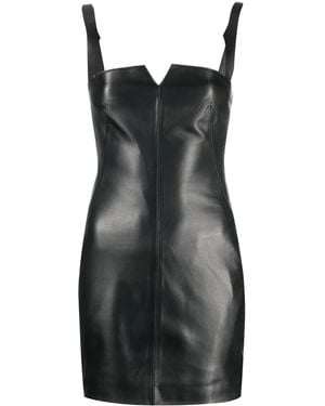Off-White c/o Virgil Abloh Leather Mini Dress - Black