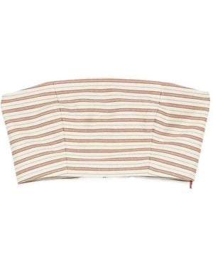 Antonio Marras Striped Bandeau Top - Natural