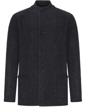 Roberto Collina Jacke Mit Stehkragen Und Knöpfen - Blau