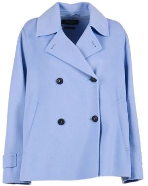 Weekend by Maxmara Double-Breasted Blazer - Blue
