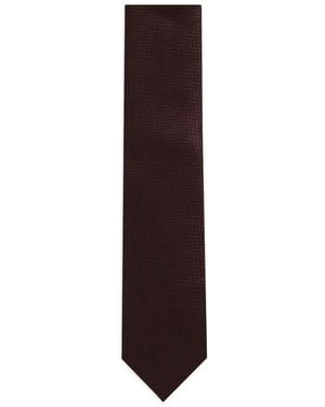 Tom Ford Herringbone-Pattern Tie - Purple
