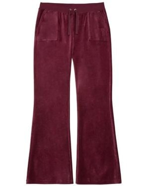 Juicy Couture Heritage Velour Track Trousers - Purple