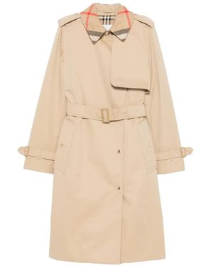 Burberry Belted Double-Breasted Trench Coat - Natural