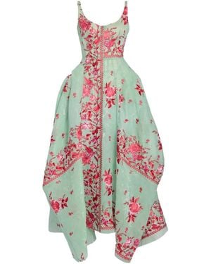Erdem Floral-Print Asymmetric-Hem Dress - White