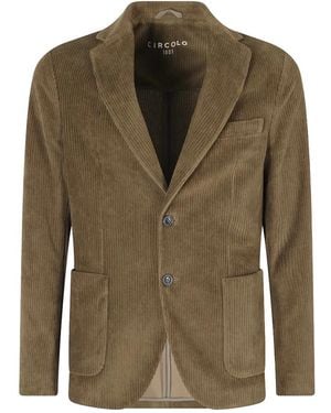 Circolo 1901 Corduroy Single-Breasted Blazer - Green