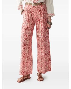 MAISON HOTEL Lolo Printed Trousers - Red
