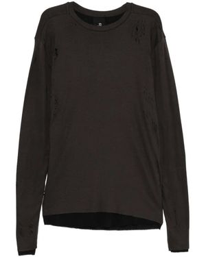 Thom Krom T-Shirt Effetto Vissuto A Strati - Nero