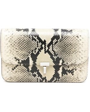 TOTEME T-Lock Leather Crossbody Bag - White