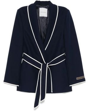 ERMANNO FIRENZE Belted Blazer - Blue