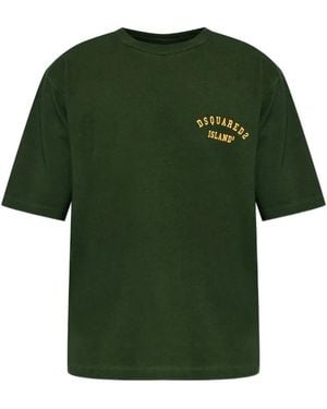 DSquared² T-Shirt À Détail De Logo - Green