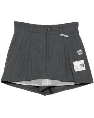 Maison Mihara Yasuhiro ストライプ ショートパンツ - グレー