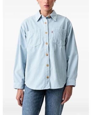 Levi's Chemise Iris En Velours Côtelé À Poche Poitrine - Blue