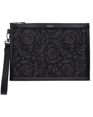 Versace Clutch Aus Barocco-Jacquard - Schwarz