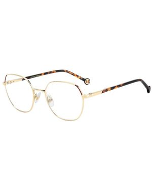 Carolina Herrera Geometric-Frame Glasses - Metallic