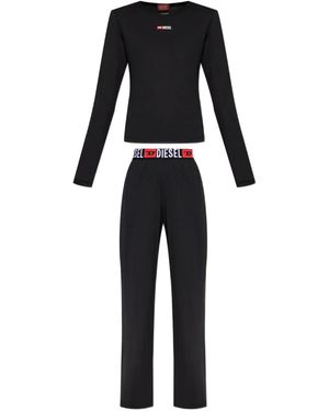 DIESEL Gilda-D-Core Pyjama Met Logoband - Zwart