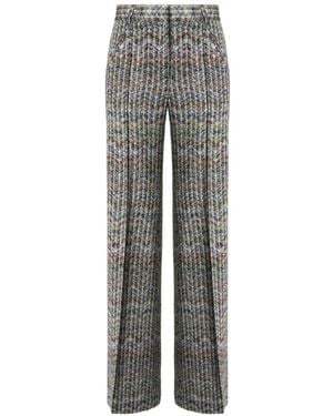 Missoni Zigzag-Knit Sequin-Embellished Pants - Gray