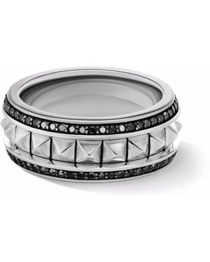 David Yurman ピラミッド ダイヤモンド リング シルバー - メタリック