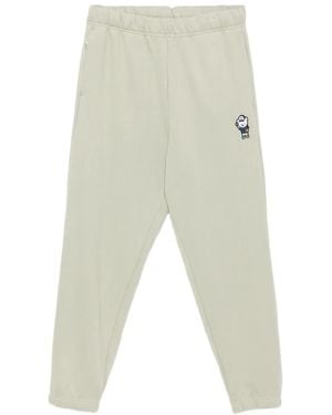 Chocoolate Bear-Embroidered Pants - White